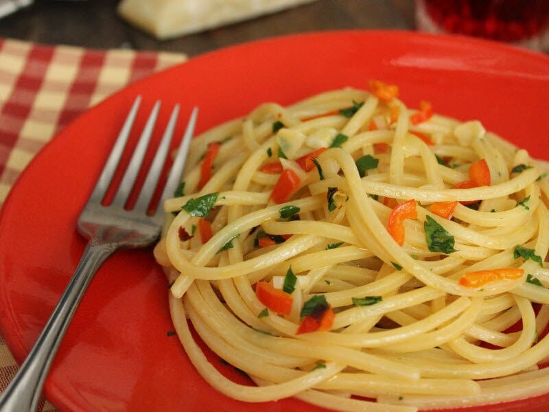 spaghetti aglio olio peperoncino integrale
